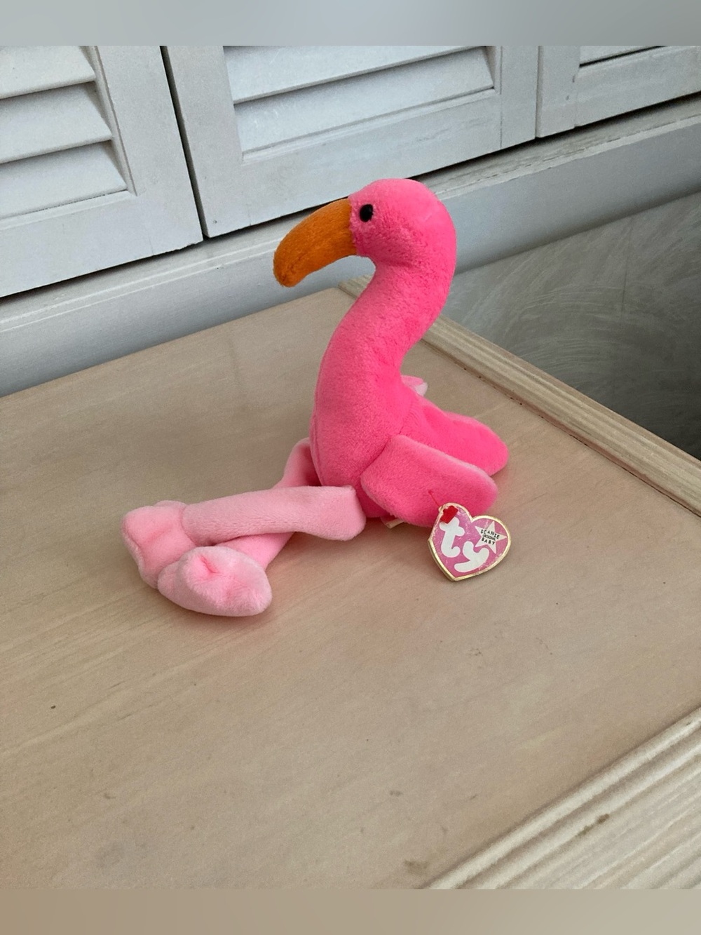 Ty Original Beanie Baby Pinky Flamingo stuffed toy NWT